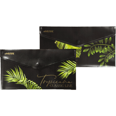 Конверт на кнопке 260*140 180мкр deVENTE Tropicana Travel-size непрозр.c рис. 