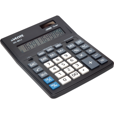 Калькулятор deVENTE DD-8812, 12-ти разрядный,155*205*35мм,двойное питание