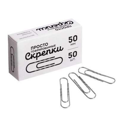Скрепки 50мм 50шт ( ГОФРИР.) Глобус/inФОРМАТ