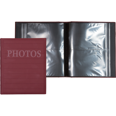 Фотоальбом 200ф 10х15см, 50 листов КОРИЧНЕВЫЙ deVENTE.Premium,обл.под кожу, тв.перепл пп листы