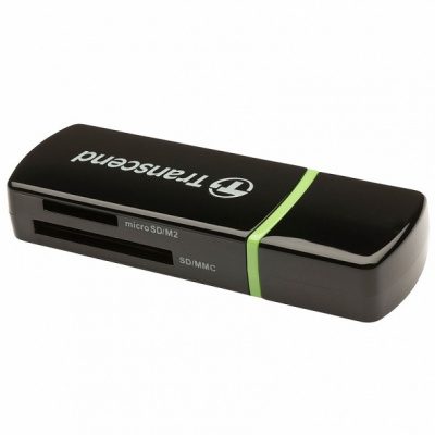 Устройство чтения карт памяти Transcend SDHC/MMC4+MicroSDHC/M2(TS-RDP5W)