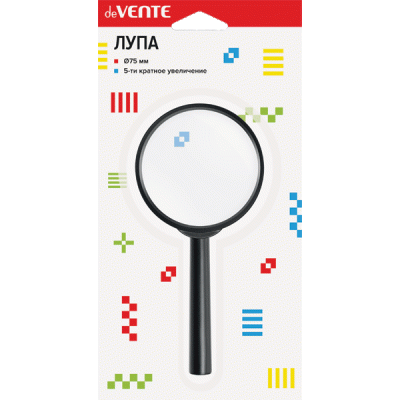 Лупа 5-кратная ( D=75мм) пласт. корпус de Vente