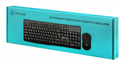 Клавиатура+мышь Oklik 225м USB беспроводная,черный