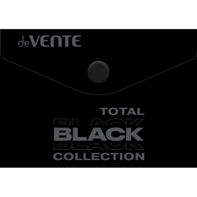 Конверт на кнопке А7 deVENTE Total Black 180мкм (105*74мм) непрозр.черная с дизайном
