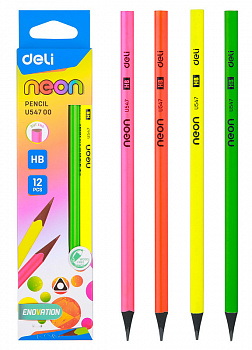 Карандаш ч/гр Deli EU54700 HB трех.гран карт.кор 