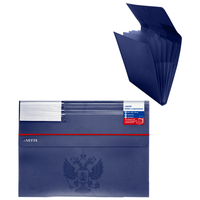 Папка с клапаном (6отдел) Герб A4 (325x230x20 мм 550мкм deVENTE.1отдел А3 с 2 внутр.карм