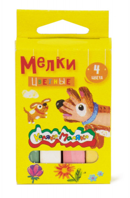Набор ЦВЕТНОГО мела (4 шт) Каляка-Маляка