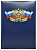 Папка адресная Российская символика, бумв,(пухлая) с принтом, СИНЯЯ