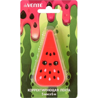 Корректор-лента 5мм*6м deVENTE Watermelon фр/аппл,красный,непр/кор
