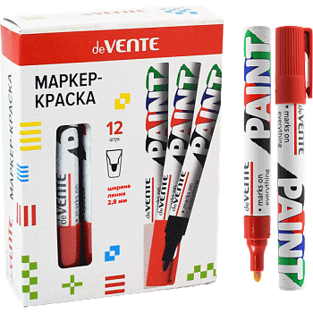 Маркер-КРАСКА (красный) 2,8 мм пулевид.након deVENTE																					
