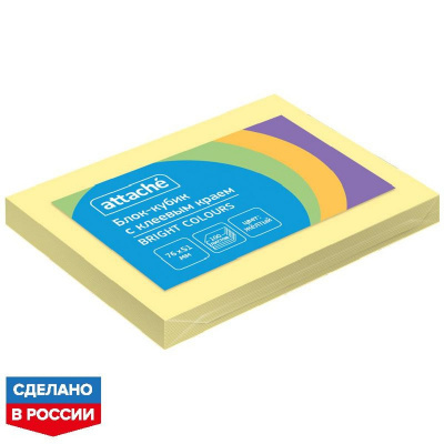 Бумага с/кл (стикер) 51*76мм Attache bright colours
