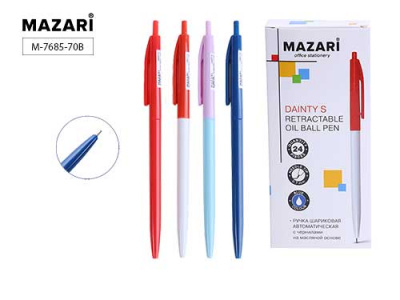 Ручка авт. MAZARI DAINTY S , 0,7 мм, игольч.стерж. МАСЛ.ОСН.,