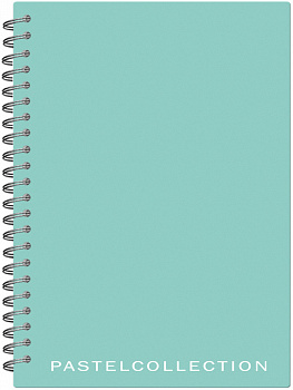 Тетрадь 80л кл.А5 Pastel Collection 80г/кв.м с обложкой из двухст.двухцв.пластика, на металл.гребне,