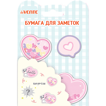 Набор Бумаги с/кл.(стикер) c deVENTE.Panda c сюрпризом 120*180мм, Р-р заметок:70*70мм,50*50мм,40*40м