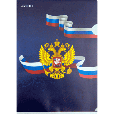 Папка-уголок 180мкм А4 deVENTE. Герб 230*310 мм непрозр. с рис. тисн. фольг. инд. маркир. 