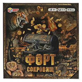 Игра-квадрат наст 40карточек. Форт Сокровищ. 250*250*55 Умные игры
