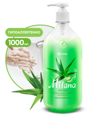 Мыло жидкое 1000мл Grass Milana Алоэ Вера. с дозатором