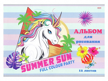 Альбом для рисования 12л ПРОФ ПРЕСС обл.мел.карт.,блок офсет