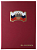Папка адресная На Подпись, с Россий/флагом и орлом,(пухлая),шелк КРАСНАЯ