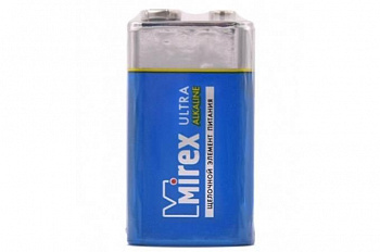 Батарейки Mirex 6LR61/Крона 9V shrink щелочная