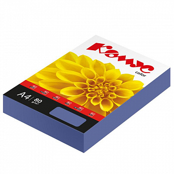 БумагаЦв. А4 80г/м2 500л КОМУС Color интенсив кобальт