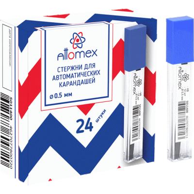 Грифель 0,5мм (12 шт) Attomex