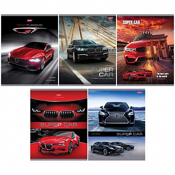 Тетрадь 48л кл. Хатбер на скобе Super Cars