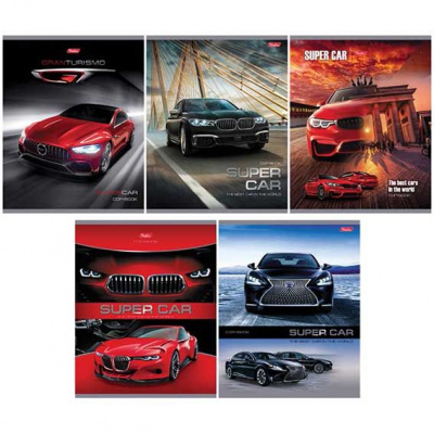 Тетрадь 48л кл. Хатбер на скобе Super Cars