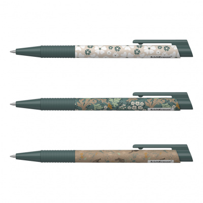 Ручка авт ErichKrause Natural Life Matic&Grip 0.7, цвет чернил синий (в тубусе