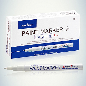 Маркер-КРАСКА (черный) 1мм MunHwa Extra Fine Paint Marker нитро-основа
