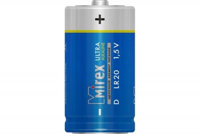Батарейки Mirex LR20/D 1.5V shrink щелочная
