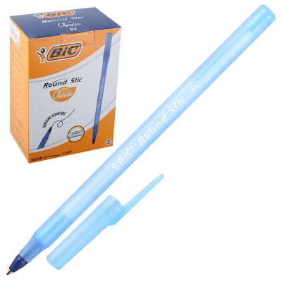 Ручка шар BIC Round Stic, 1мм, (синяя), син/корп 