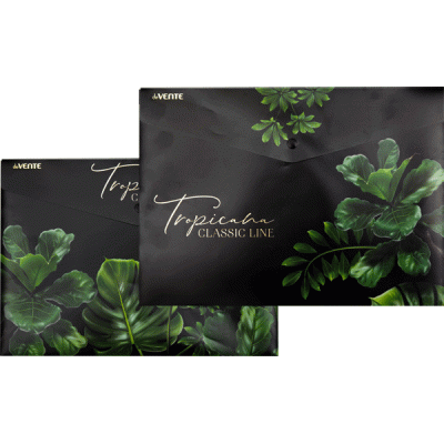 Конверт на кнопке А4 deVENTE Tropicana непрозр.335*240мм 180мкм