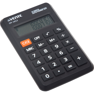 Калькулятор deVENTE DP-1612, 12разр,69*114*14мм,√ ,%,М+