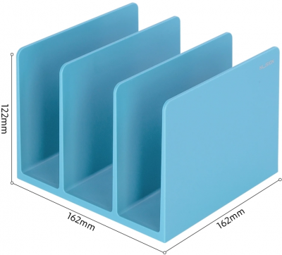 Подставка для КНИГ ограничитель 162*162*122мм, СИНИЙ Deli NS006Blue Nusign