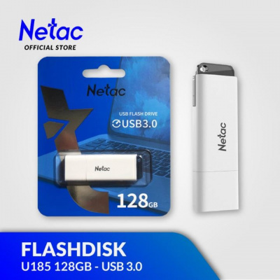 Флэш-драйв USB3.0 256 Гб Netac U185 с LED индикатором, белый