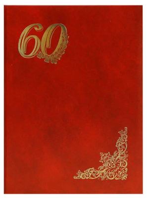 Папка адресная 60 лет бумв (пухлая) БОРДОВАЯ, ляссе
