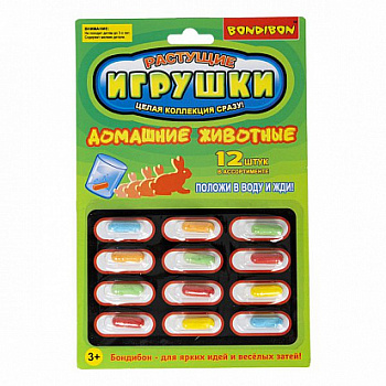 Растущие игрушки Домашние животные Bondibon 12шт
