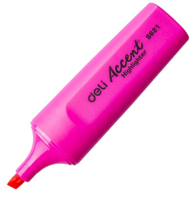 Маркер-текстовыделитель Deli Accent ES621PINK Delight 1-5мм РОЗОВЫЙ