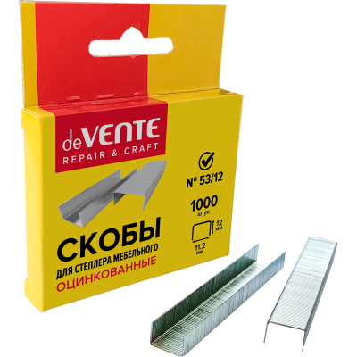 Скобы №53/12 deVente Repair&Craft для мебельного степлера