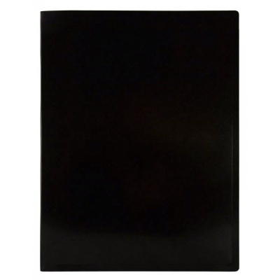 Папка пл.с бок.прижимом (800мкм) Бюрократ Black&white BWPZ08CBLCK