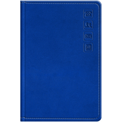 Телефонная книга А5, 80л., кожзам, BG Winner. Bright blue, с вырубкой